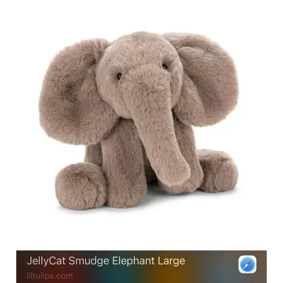 Jellycat SMUDGE Elephant medium new with tags - Picture 1 of 4